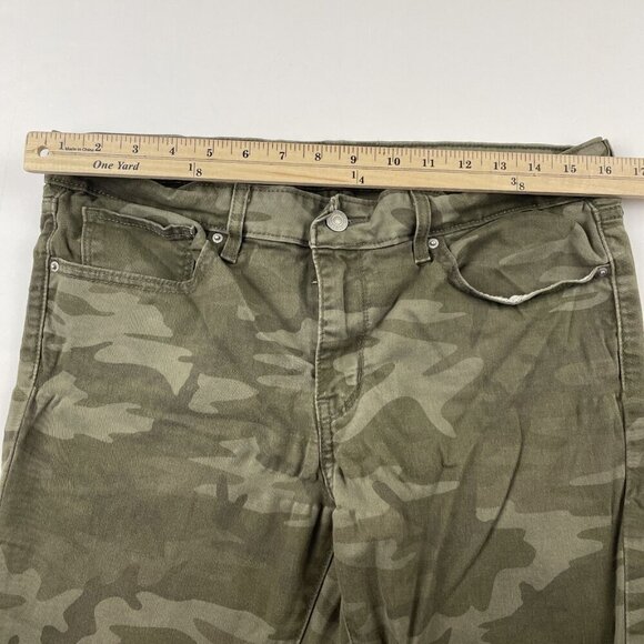 Levis 711 Pants Skinny Ankle Women’s 31 Camo Stretch Mid Rise Green - Picture 5 of 7